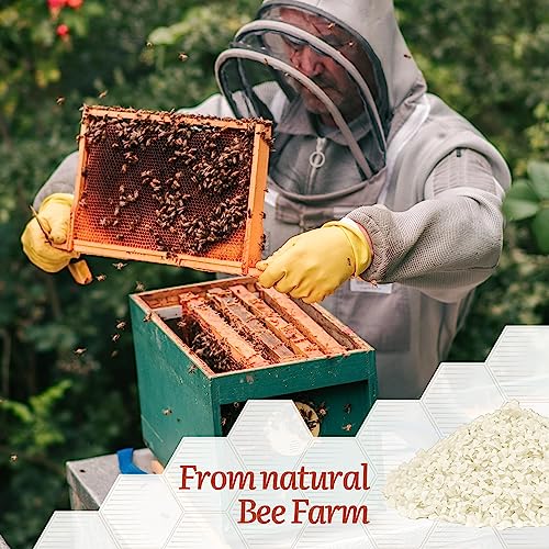 MicCai White Natural Beeswax Pellets 5LB, Organic Beeswax, Beeswax for Candle Making, Body, Skin Care DIY, Lip Balm, Soap and Lotion Making Supplies - Image 4