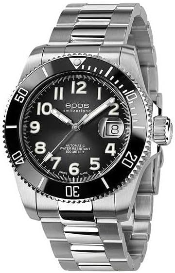 EPOS エポス メンズ 腕時計 自動巻き Sportive Diver スポーティブ ダイバー ブラック文字盤 黒 チタンブレスレット 3504TIBKM 国内正規品 Amazonで販売中 EPOS エポス メンズ 腕時計 自動巻き Sportive Diver スポーティブ ダイバー ブラック文字盤 黒 チタンブレスレット 3504TIBKM 国内正規品 Amazonで販売中