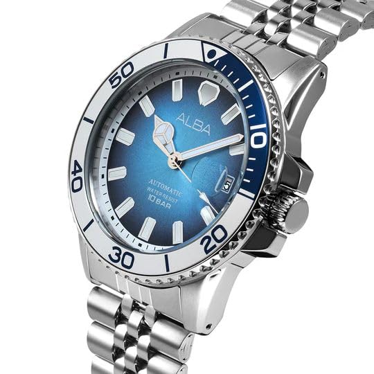 Image of Alba Men's Azure Blue Dial Automatic Watch - AU4059X1