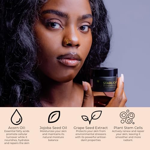 Starlight Regenerative Cream with Organic Acorn oil, Nourishing Copper Peptides- Repairs and Revitalizes Skin for a Youthful Glow (50ML) - Image 4