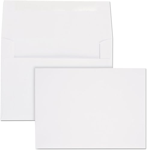 Quality Park Sobres de invitación, #6, blancos, 4.75 x 6.5 pulgadas, 24 libras, caja de 100 (36417) disponible en Yaxa Costa Rica