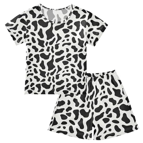 Cow Pattern Pajama Set Pajamas Sleepwear Nightwear Loungewear Clothes Set B04025813