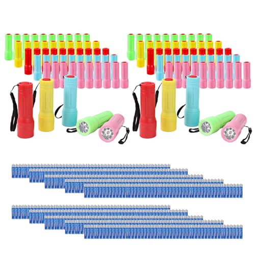 Mini lampe de poche de Noël lot de 100 avec cordon pour cadeau