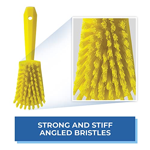 Image of Vikan 41926 Brush,Washing,Stiff,10 inch,PP /PBT,Yellow