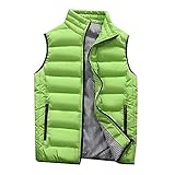 Herren Steppweste Dicke Freizeit Winterweste Bodywarmer Outdoor Warm Gilet Stehkragen Reißverschluss Premium Wasserabweisend Ärmellose Outdoorjacke (Rot, 4XL)