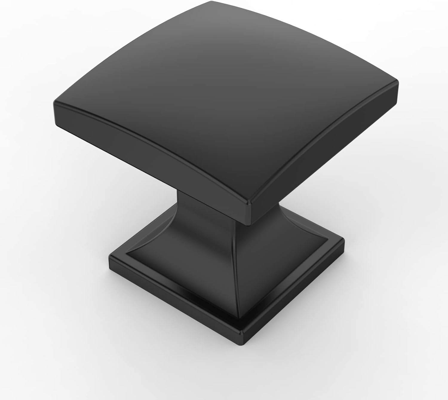 Amerdeco 10 Pack 11/3 Inch Matte Black Knobs Single Hole