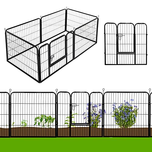 Image of Yaheetech 24in x 85ft Rustproof Foldable Metal Decorative Garden Fence