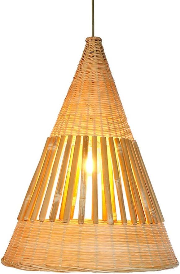 Lustre en bambou artisanal style antique pour décoration intérieure