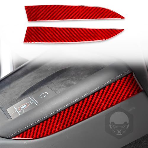 JKYUKU Real Carbon Fiber for Tesla Accessories Center Console Charging