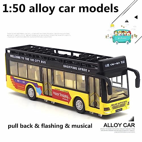 Image of DEOXY London Bus Toy For Kids, Die Cast Alloy Pull Back Vehicles, Metro Articulated Electric Bus With Sounds And Lights, Model Cars Toys Educational Gift For Kids Boys Girls Ages 3+, Multicolor