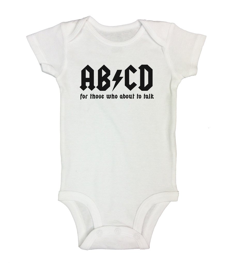 Funny Newborn Onesie ABCD For Those Who About To Talk Kids Bodysuit Funny Threadz