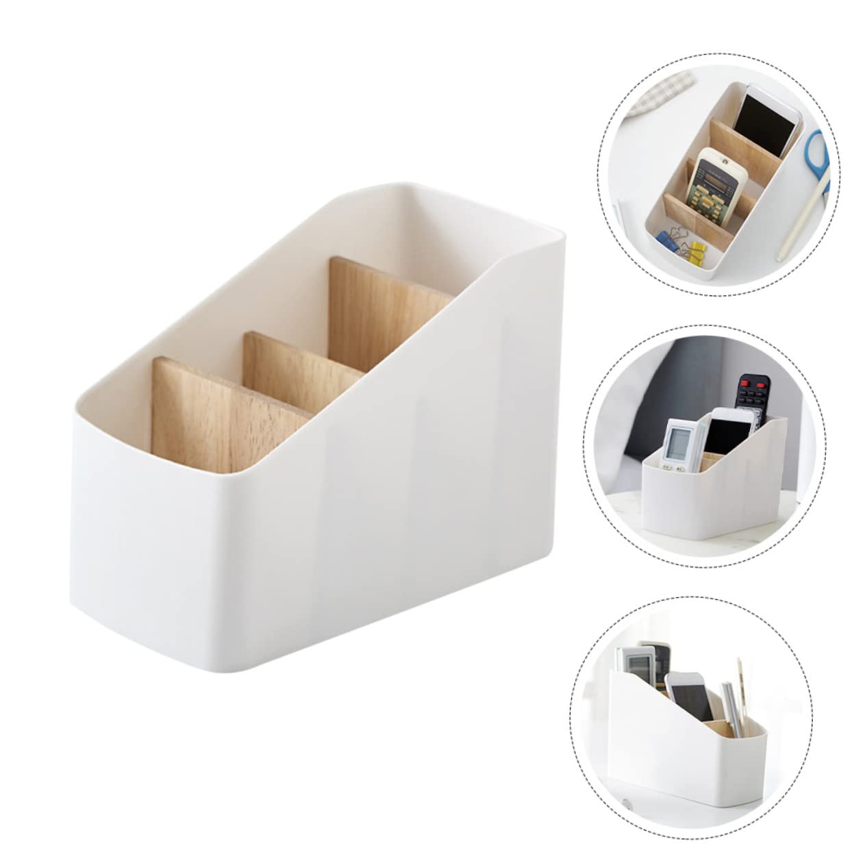 Veemoon 2 Stück Fernbedienungs Organizer mit Multi Design Praktische Aufbewahrungsbox für Schreibtisch und Wohnzimmer Vielseitig für Kosmetik Schreibwaren und Stabil und Platzsparend