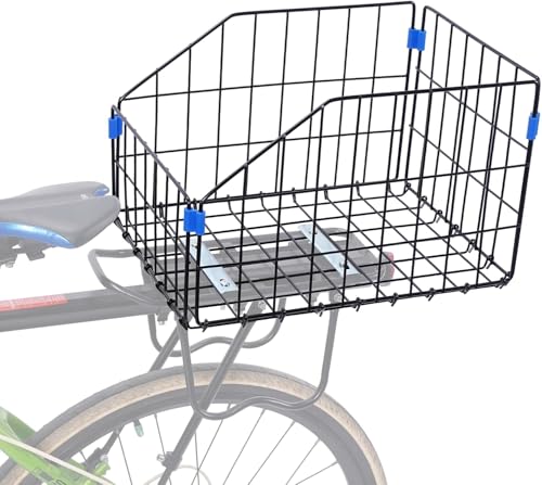 Panier de rangement amovible pour vélo arrière et vélo électrique noir