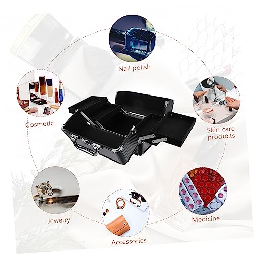 Trousse de maquillage Healvian anti-choc grosse capacité pour éviter les cosmétiques cassés - 7