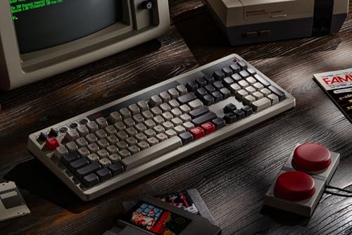 Image of 8Bitdo Retro 108 Mechanical Keyboard With 108 Keys And Built-in Numeric Keypad, Wireless Gaming Keyboard Bluetooth /2.4G /Usb-C Hot Swappable For Windows And Android - N Edition