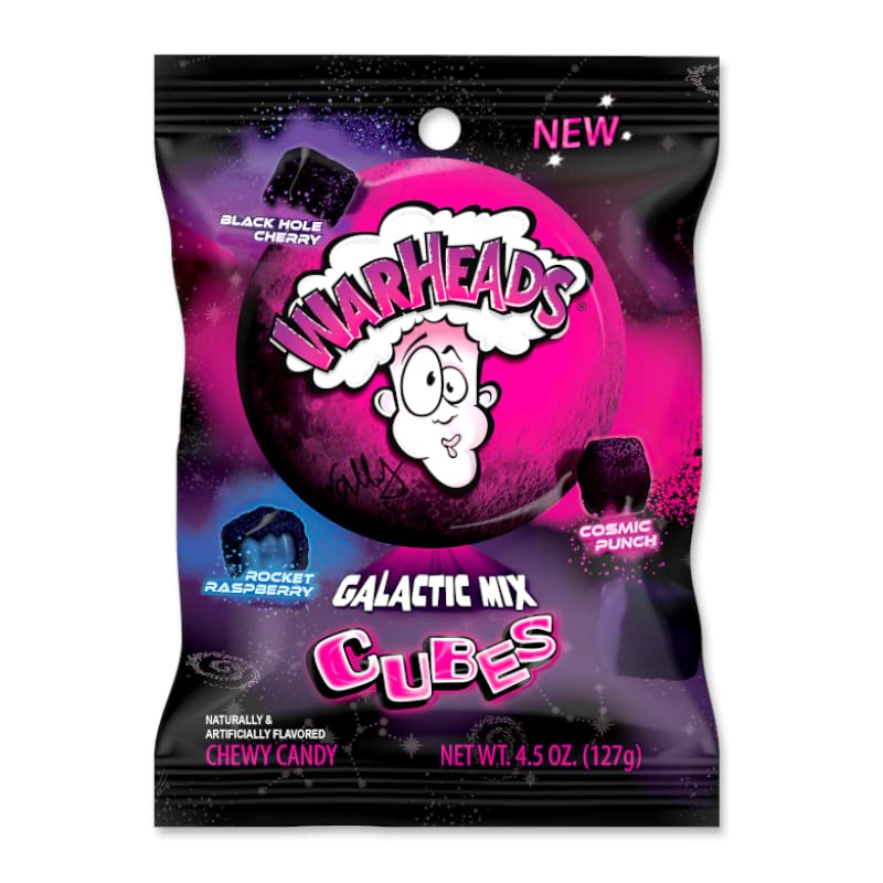 Warheads Galactic Mix Cubes Chewy Candy