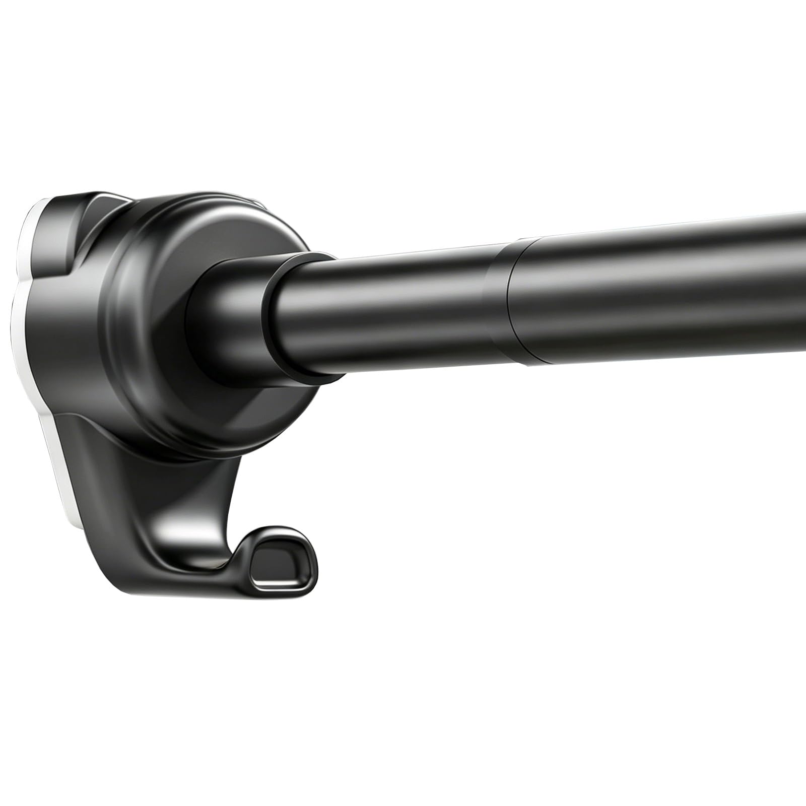 Adjustable Shower Curtain Rod 16 to 94in, Stainless Steel Spring Tension Curtain Rod No Drill for Bathroom, Closet, Window, Room Divider(Black,95-150cm/37-59in)