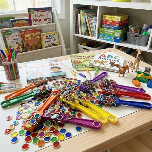 12 PCS Magnetic Bingo Wands, Magnet Sticks for Bingo Chips Magnetic Wands for Science Experiments, Family Game Night, STEM Activities for Classroom, Homeschool Supplies(6 Colors) - Image 4