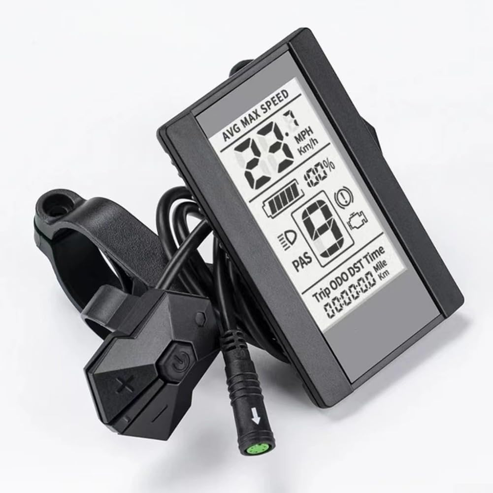 C965 LCD Display für Bafang Motors E Bike Zubehör für BBS01B BBS02B 36V 48V 750W, Anzeige Geschwindigkeit, Batterie und Entfernung
