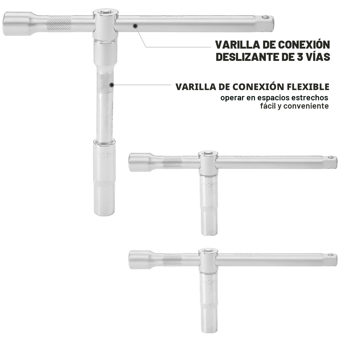 STANEW 219 Piezas Juego de Vasos Profesionales para Llaves Carraca, Llave de Carraca Reversible de 1/4", 3/8" y 1/2",Acero al Cr-V, Ideal para Bricolaje, Reparación o Trabajos Mecánicos