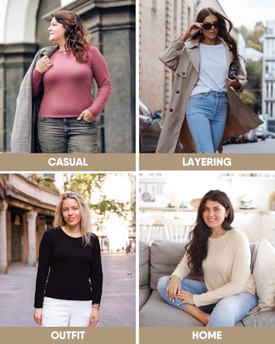 HLTPRO Long Sleeve Shirts for Women - Plus Size Workout Athletic Yoga Casual Crewneck Oversized Trendy Tops for Gym4