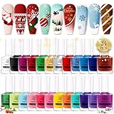 BORN PRETTY 6ml Nail Art Stamping Polish Colourful Manicuring Plate Printing Polish Varnish 25 Colors Set