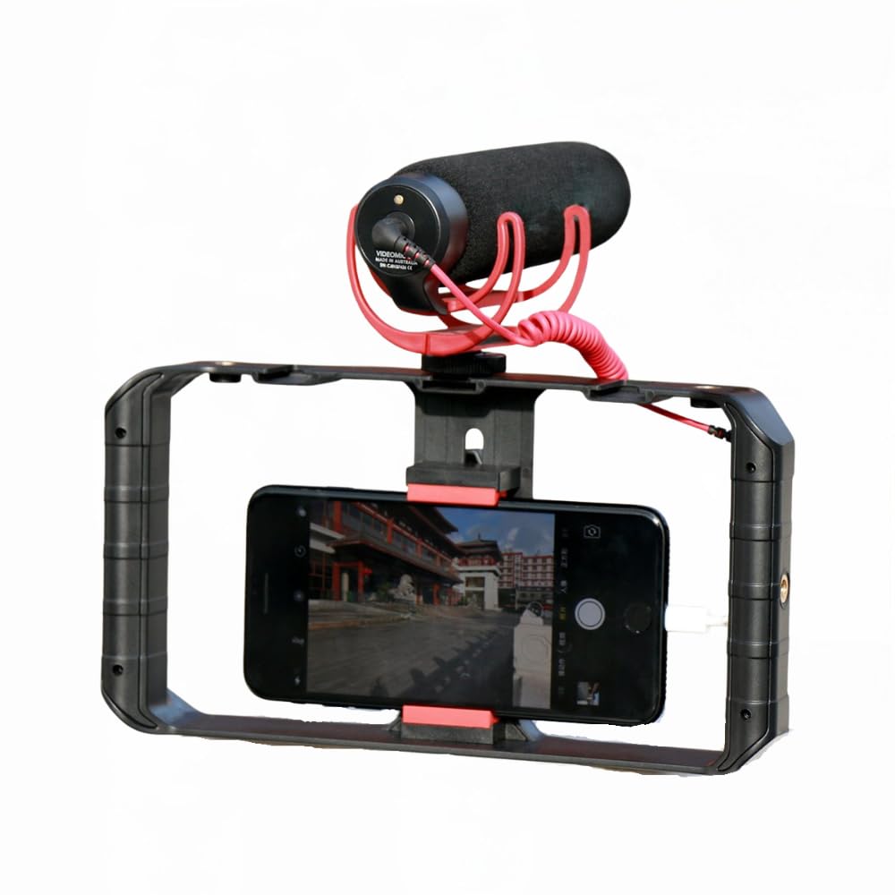 Yantralay Dual Handle Handheld Smartphone Video Rig - Stabilizer Grip for Vloggi