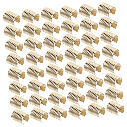 Homoyoyo 100Pcs Metal Rope Clips Leather Cord Fasteners for Jewelry Crafts and String Tail Holders for Necklaces Bracelets Keychains and More