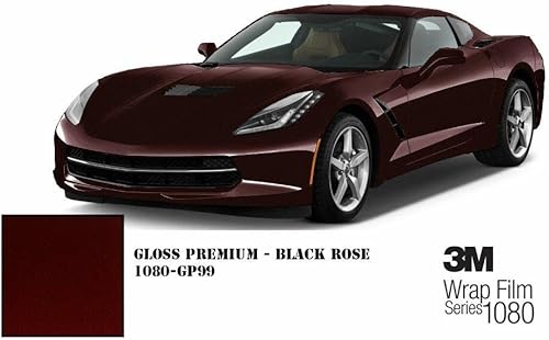 Miniatura 6 de 3M - Rollo de envoltura de coche 2080 rosa negra brillante  GP99  (muestra de 3 x 5 pulgadas)  Envoltura de vinilo automotriz para automóviles -