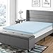 Best Price Mattress 3 Inch Ventilated Memory Foam Mattress Topper, Cooling Gel Infusion, CertiPUR-US Certified, Short Queen, Dorm Essentials, Blue