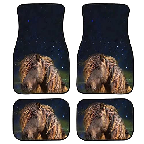 Cumagical Automatten mit Pferde-Muster, komplettes Set mit 4 Stück, Innendekorationen für...