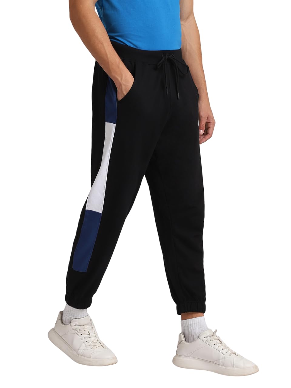 NOBERO Zaedn Joggery męskie jednolity czarny kolor slim fit nocny sen salon bieganie spodnie dresowe spodnie dresowe strój dla mężczyzn chłopców na co dzień siłownia sport bawełna