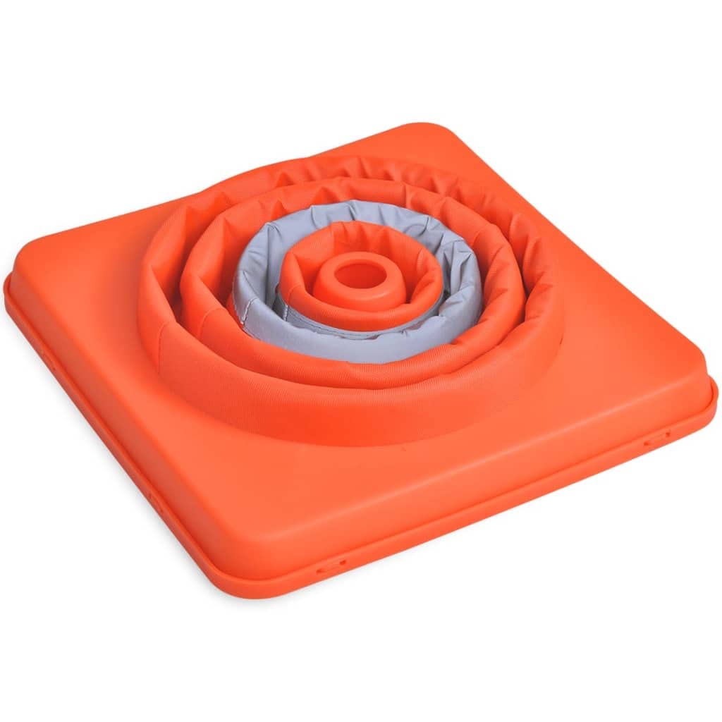 Cônes de signalisation Pliables 5 pcs 42 cm Orange avec Bandes réfléchissantes Haute visibilité pour sécurité Danger Avertissement Chantier Usine entrepôt Atelier Bureau