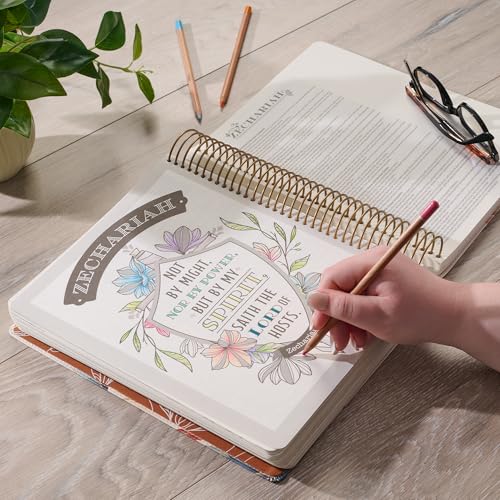 Image of KJV Holy Bible, My Creative Bible - Illustrators Edition, Journal Space, Vegan Leather Flexcover, King James Version, Cream Floral Print
