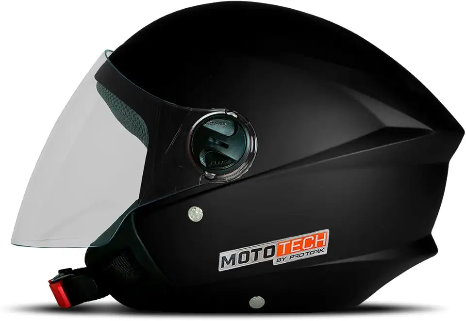 Pro Tork Capacete Aberto New Liberty Three Moto Tech Fosco Tam.58 Matte Black