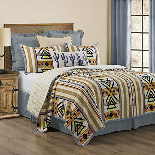 Image of Paseo Road Pontiac 2 Piece Twin Aztec Cotton Reversible Quilt Set