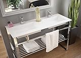  ART&BATH Lavabo sobre ENCIMERA Solid Surface Dos Senos 1310x460 (NO Incluye Mueble)