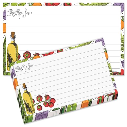 Current Veggie Recipe Cards - 3x5 Inches, Single Sided Blank