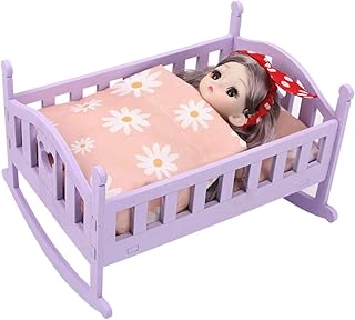 Toyvian 1 Conjunto De Berço De Madeira Banheira De Comida Mini Casas Modelo De Móveis Em Miniatura Mini Berço Mini Modelos De Móveis Acessórios De Móveis De Boneca Mini Conjunto De