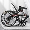 Vélo Pliant Léger a Vitesse Variable 16/20 Pouces Cadre en Acier au Carbone Blanc/Noir Double Frein a Disque Capacité de Charge 150 Kg pour Hommes et Femmes 16 inch A #1