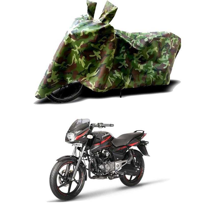 Image of 100% Water Resistant Full Bike Scooty Two Wheeler Body Cover Compatible for Bajaj Pulsar 150 /UV-Rays /Heat Protection /Birds Dropping /Scratchproof /Dust Proof /Waterproof /All Varient[Green MJ]