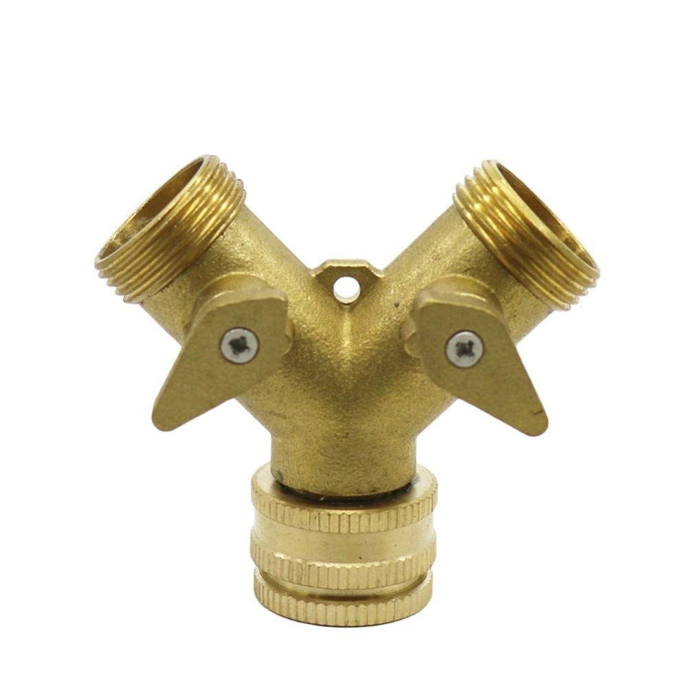 Conector de Manguera Y válvulas Herramientas agrícolas 1 Uds. Grifo de jardín Válvulas de 2 vías Manguera de riego Tuberías Divisores Accesorios de plomería Rosca Hembra de latón