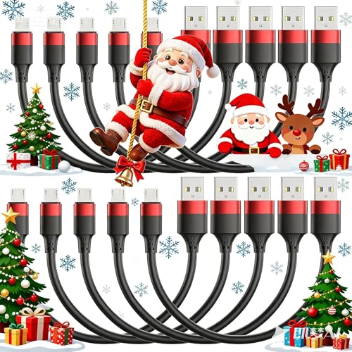 10 Pack Short Micro USB Cable 1ft, Bulk 12 inch Micro USB Cable Pack, Durable USB 2.0 Android Charger Cords for Charging Stations Samsung Galaxy S6 S7 J7 Note 5 LG Kindle Fire Sony PS4 TV Sticks by Bkduice - Image 2