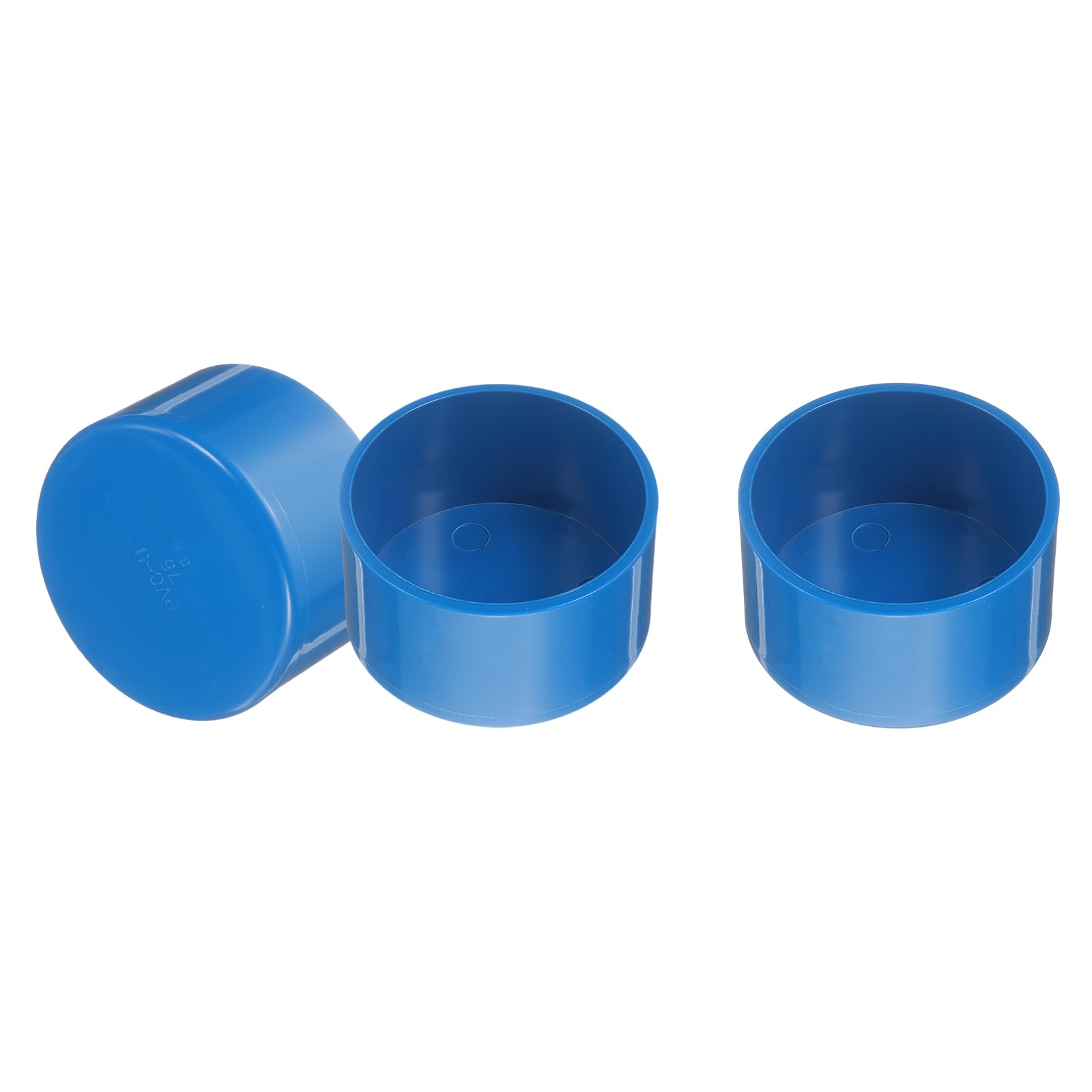 uxcell 3 Pcs PVC Pipe End Cap Fitting, 75mm/3" ID Furniture Grade Pipe End Cap Plug Adapter Pipe Plug Socket Fittings for Sewer Drain Pipe Connections