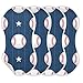 WELLDAY Muslin Baby Burp Cloths Set of 1, Soft Absorbent Baseball Stripe Muslin Washcloths, Bibs, Face Towel for Newborn Boys Girls, 22 x 11 Inch