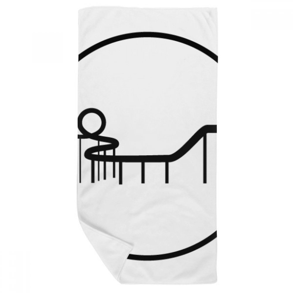 Serviette de bain roller coaster 35x70 cm multicolore en tissu doux