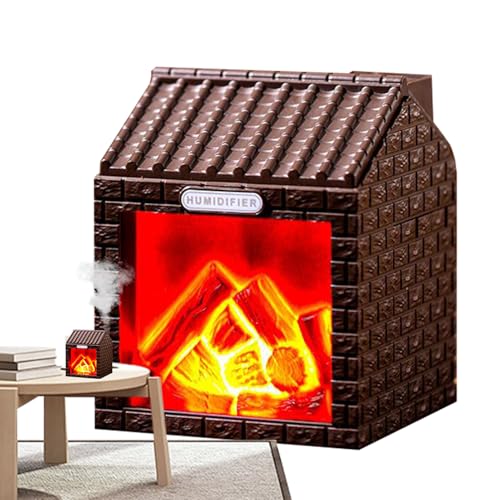 Humidificador pequeño, humidificador personal con luz nocturna LED, difusor silencioso de chimenea de 200 ml para interiores, dormitorio, coche, estudio de yoga