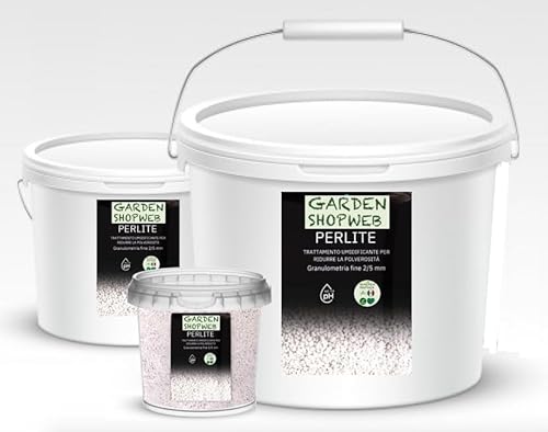 Perlite per Piante in Vaso, In pratico secchio rigido richiudibile - Perlite Giardinaggio Ideale per Terricci, per Piante, Ortaggi e Spezie (20 Litri)