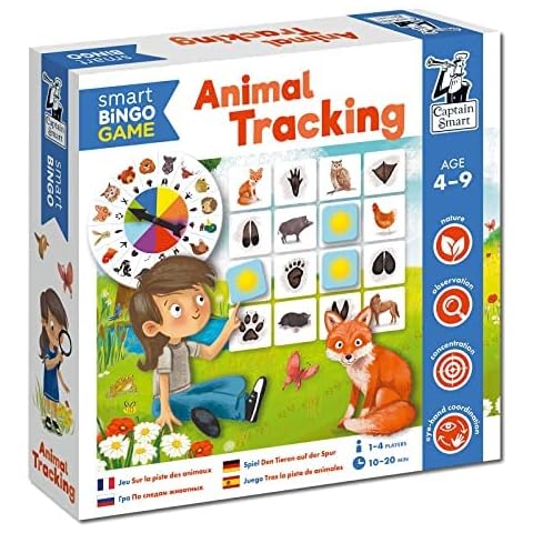 Captain Smart Bingo-Spiel, Bingo-Tierverfolgung | Tiere, Natur, Beobachtung | 1-4 Spieler Cover