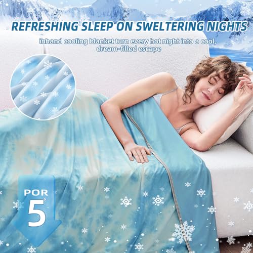 Image of inhand Cooling Blanket Twin Size (60 inchx80 inch), Cooling Blankets for Hot Sleepers, Absorbs Heat to Keep Adults Cool for Summer Nights Sweats, Thin Cold Lightweight Blanket for Couch Bed, All Season Use